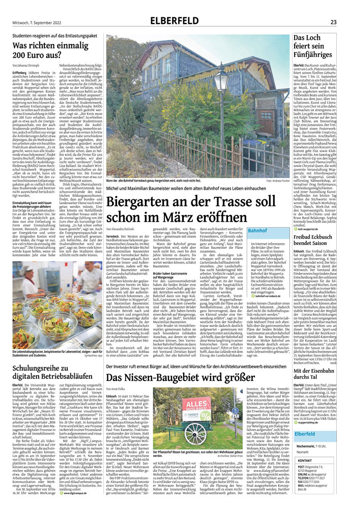 Westdeutsche Zeitung vom 7. September 2022